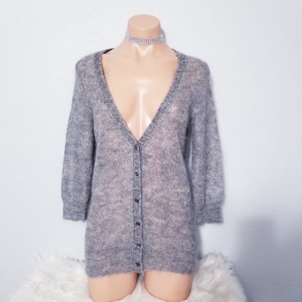 J. Crew Gray Cardigan Sweater - Picture 1 of 5